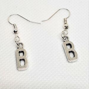 7/$10 B Initial Earrings, NEW